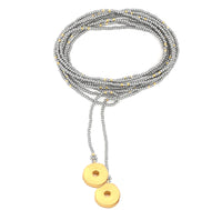 Thumbnail for Collar enredable gris detalles dorado.