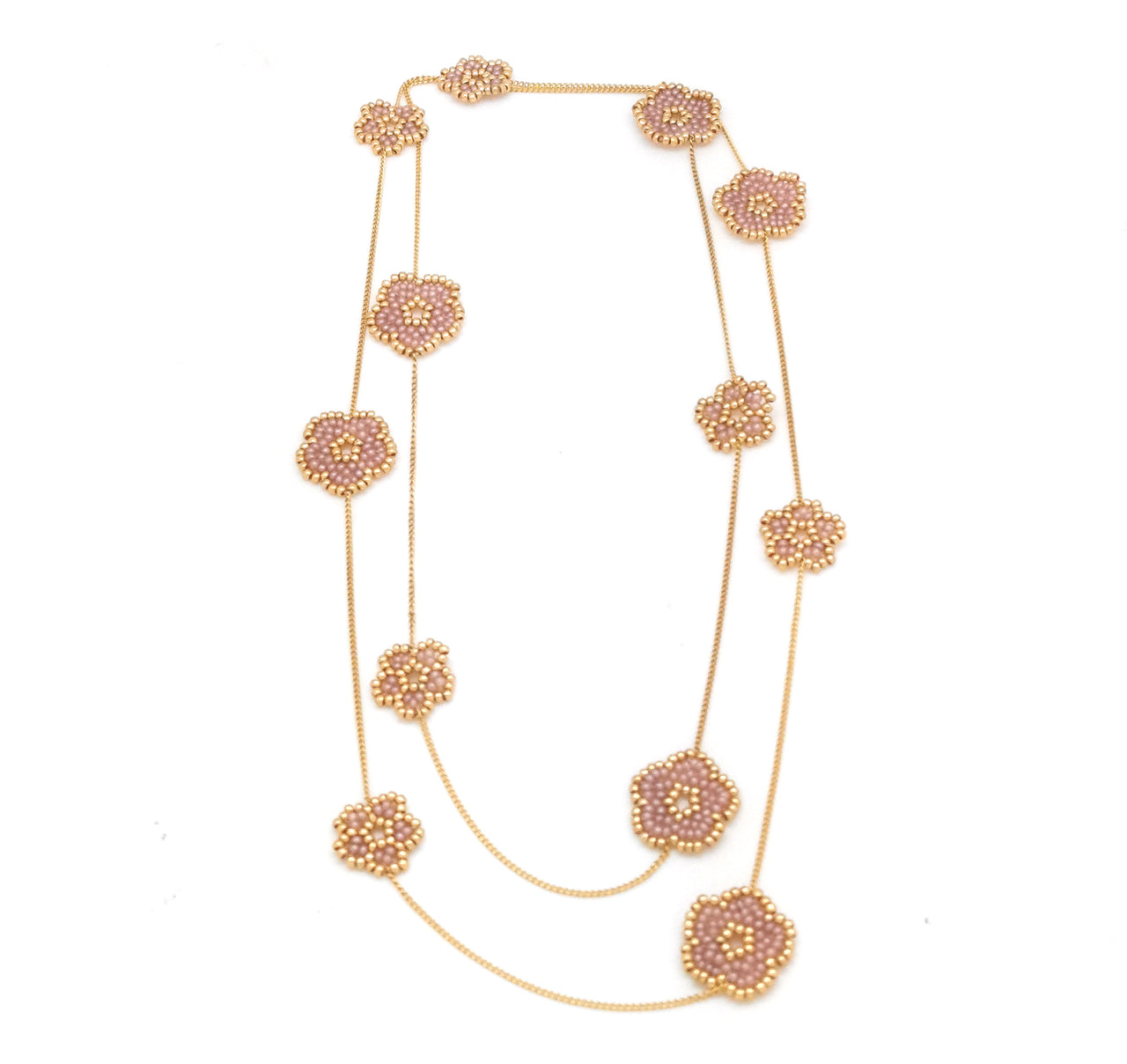 Collar 12 nomeolvides dorado.