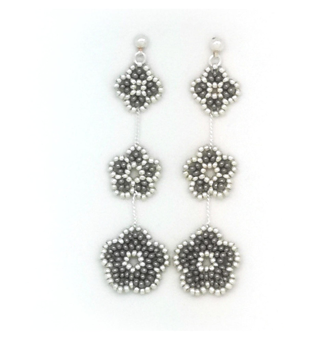 Aretes nomeolvides triples plata.