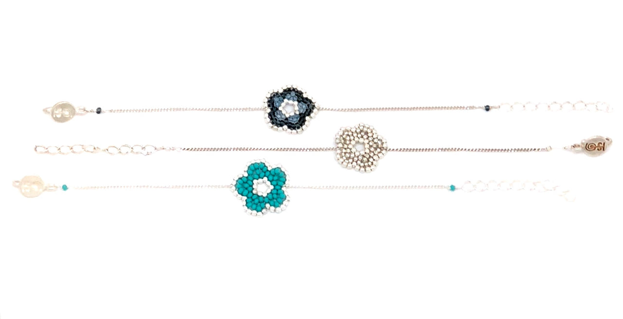 Pulsera 1 nomeolvides plata.