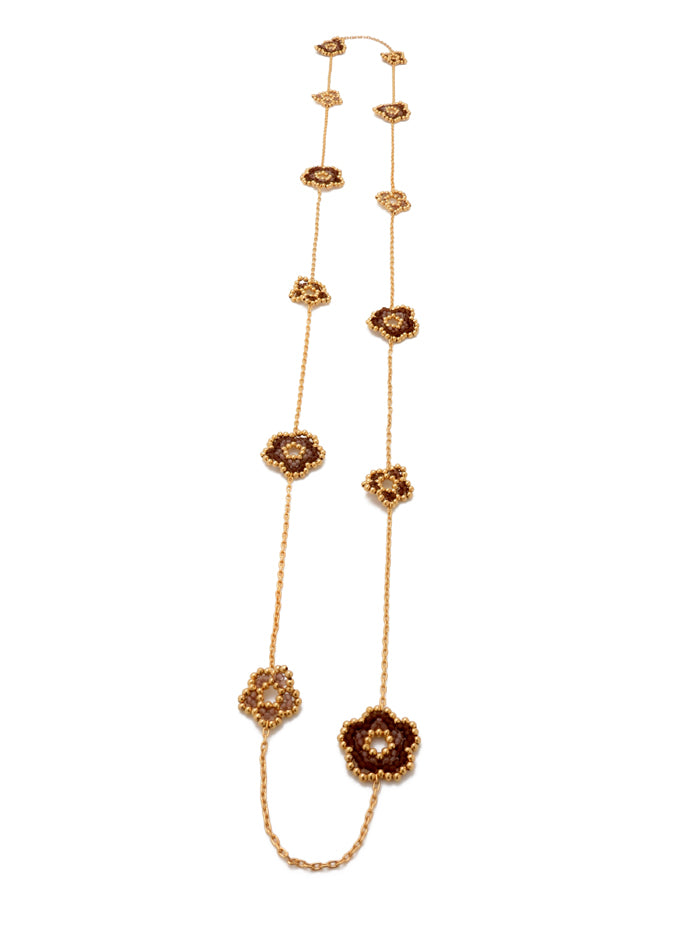 Collar 12 nomeolvides dorado.