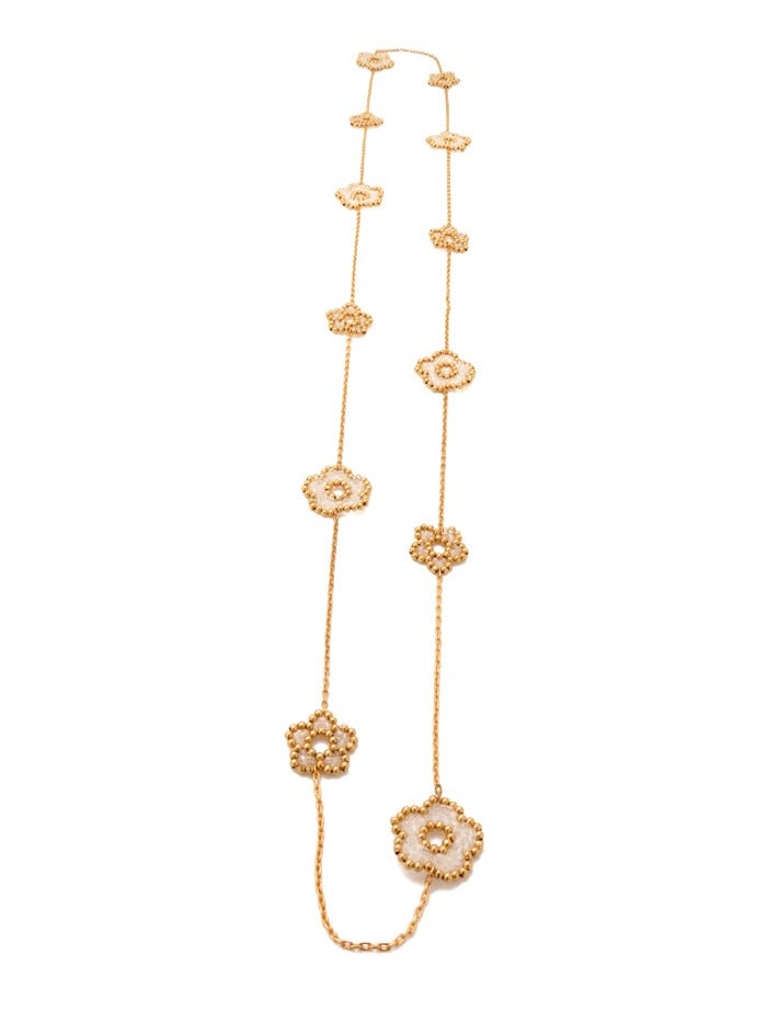 Collar 12 nomeolvides dorado.