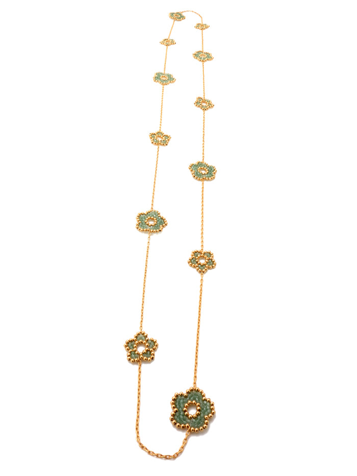 Collar 12 nomeolvides dorado.