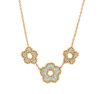 Thumbnail for Collar nomeolvides triple dorado.