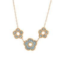 Thumbnail for Collar nomeolvides triple dorado.