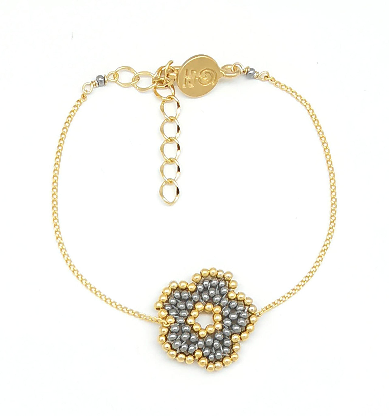 Pulsera 1 nomeolvides dorado.