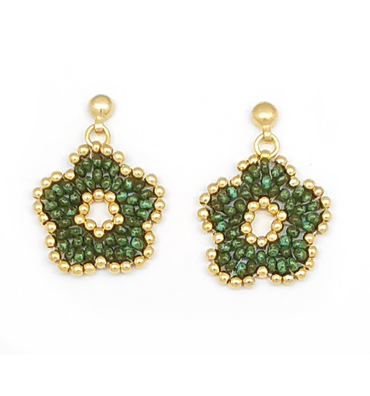 Aretes nomeolvides medianos dorado.