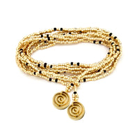 Thumbnail for Collar enredable dorado detalles negros.