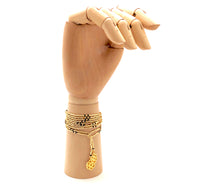 Thumbnail for Collar enredable dorado detalles negros.
