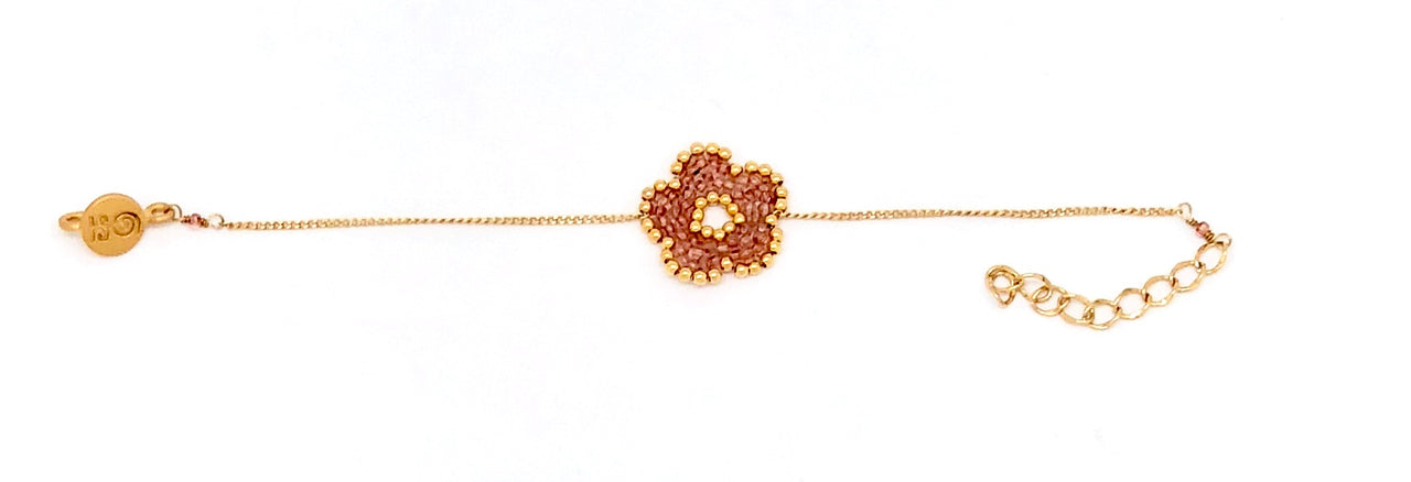Pulsera 1 nomeolvides dorado.