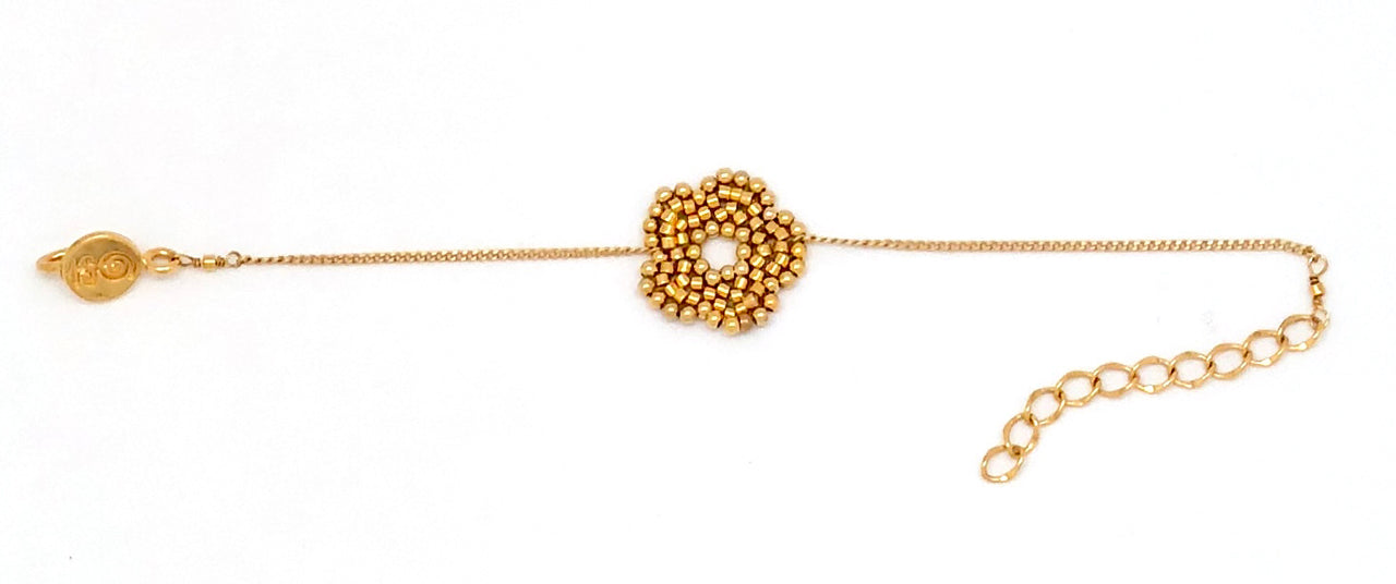 Pulsera 1 nomeolvides dorado.