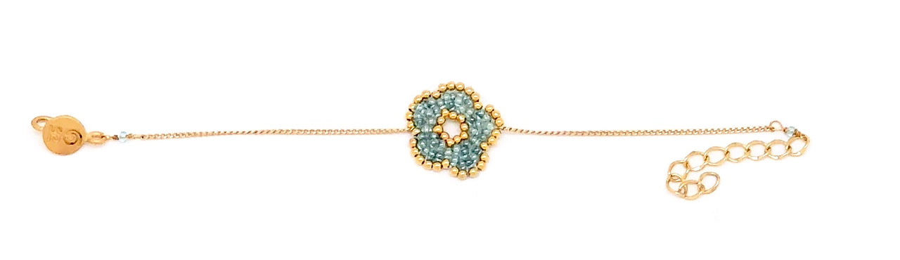 Pulsera 1 nomeolvides dorado.