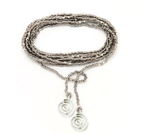 Thumbnail for Collar enredable acero detalles plata.