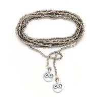 Thumbnail for Collar enredable acero detalles plata.