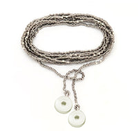 Thumbnail for Collar enredable acero detalles plata.