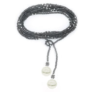 Thumbnail for Collar enredable gris detalles plata.