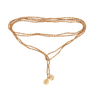 Thumbnail for Collar enredable mostaza detalles dorado.
