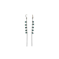 Thumbnail for Aretes KATARI Piedra Apatita Plata Pavonada