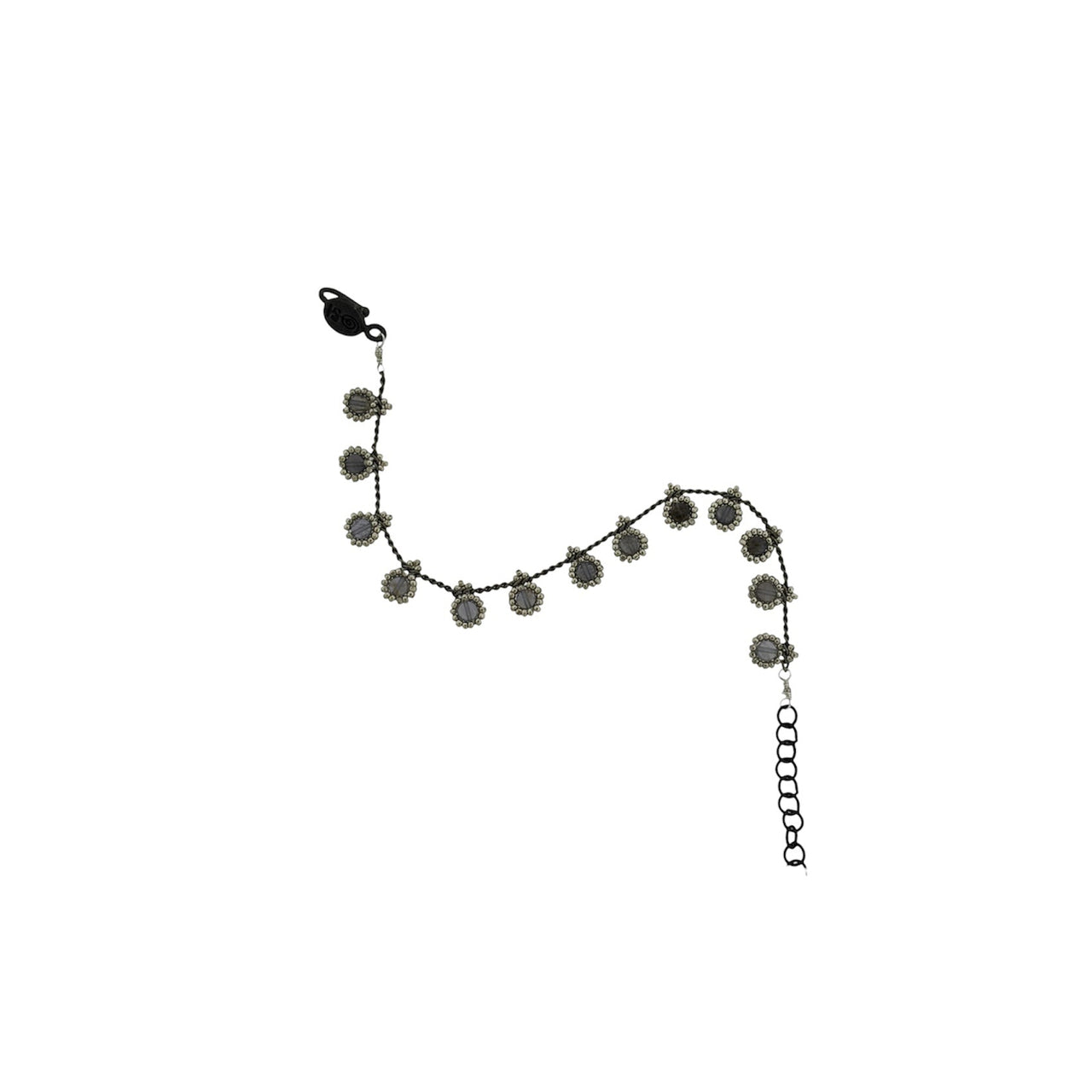 Pulsera KATARI 13 Piedra Iolita Plata Pavonada