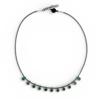 Thumbnail for Collar KATARI 11 Piedra Apatita Plata Pavonada