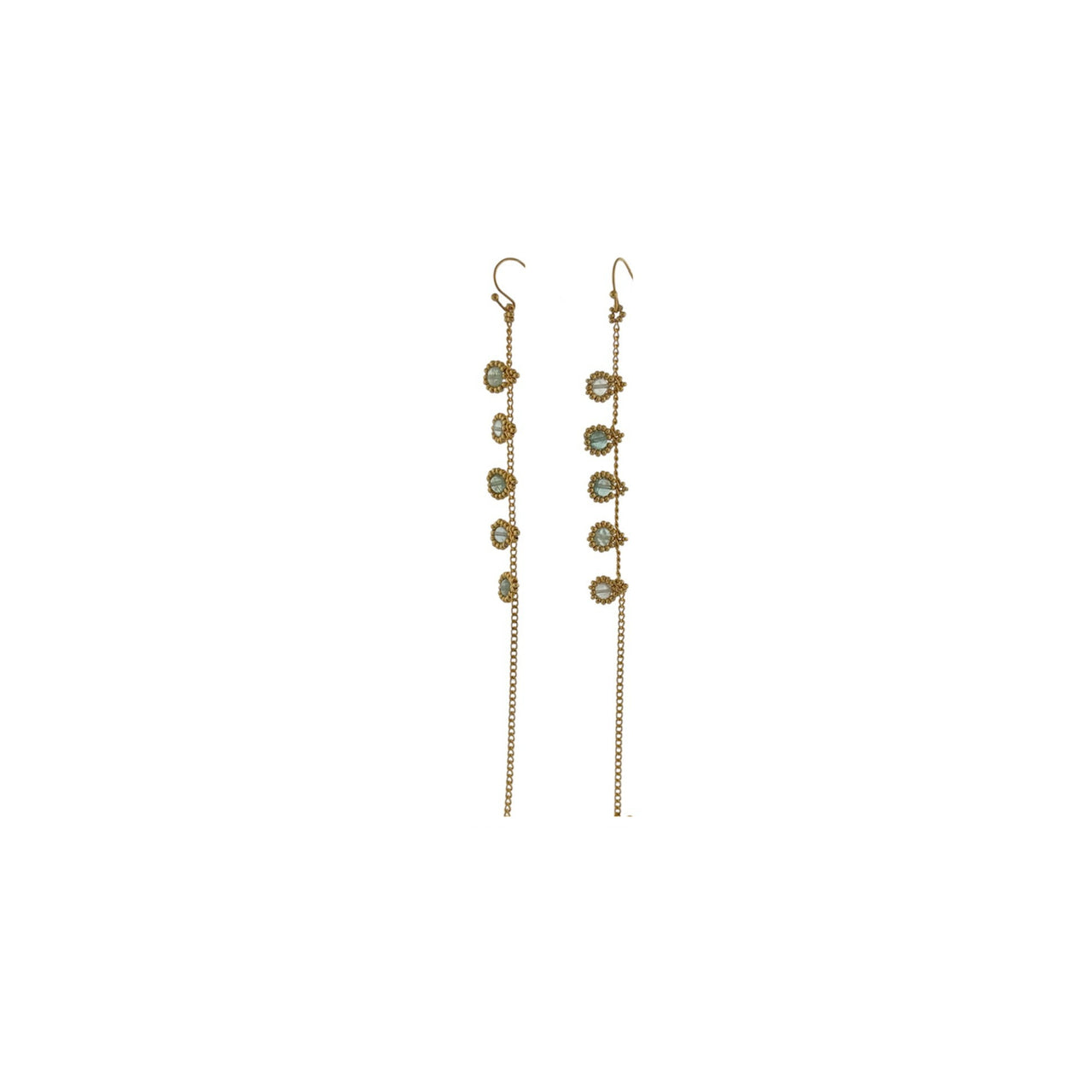 Aretes KATARI Piedra Aquamarina
