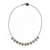 Thumbnail for Collar KATARI 11 Piedra Sol Plata Pavonada