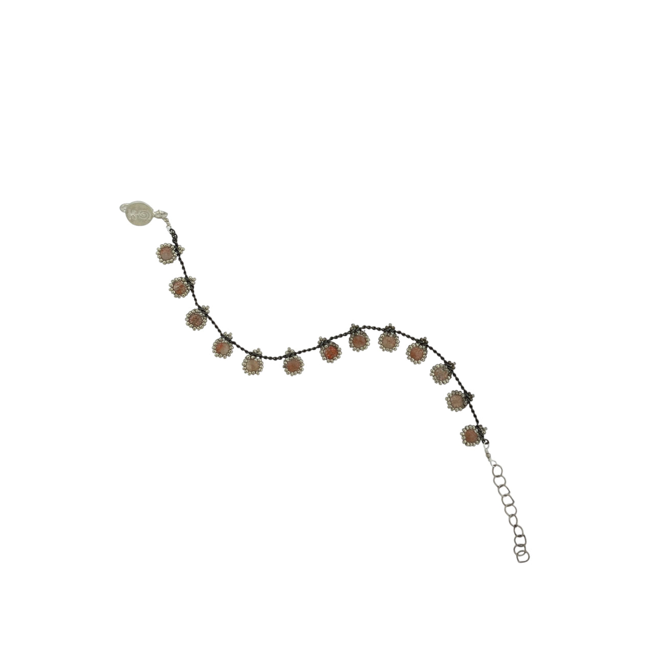 Pulsera KATARI 13 Piedra Sol Plata Pavonada