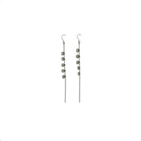 Thumbnail for Aretes KATARI Piedra Aquamarina Plata Pavonada