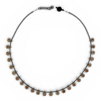 Thumbnail for Collar KATARI 25 Piedra Sol Plata Pavonada