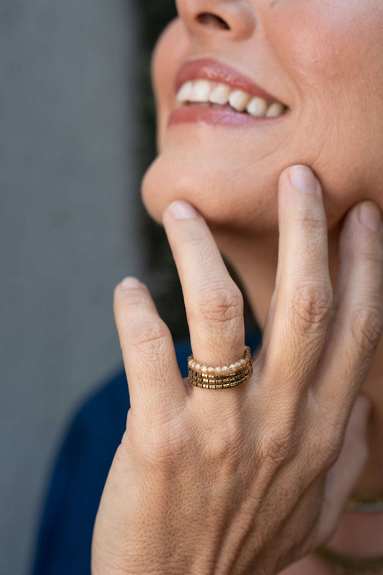 Anillo Ange Circonia Beige