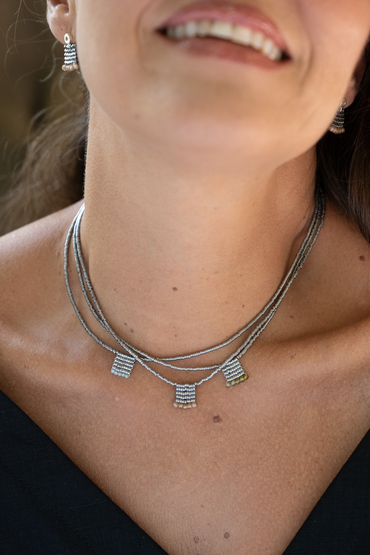 Collar Ange Dije Zirconia Verde