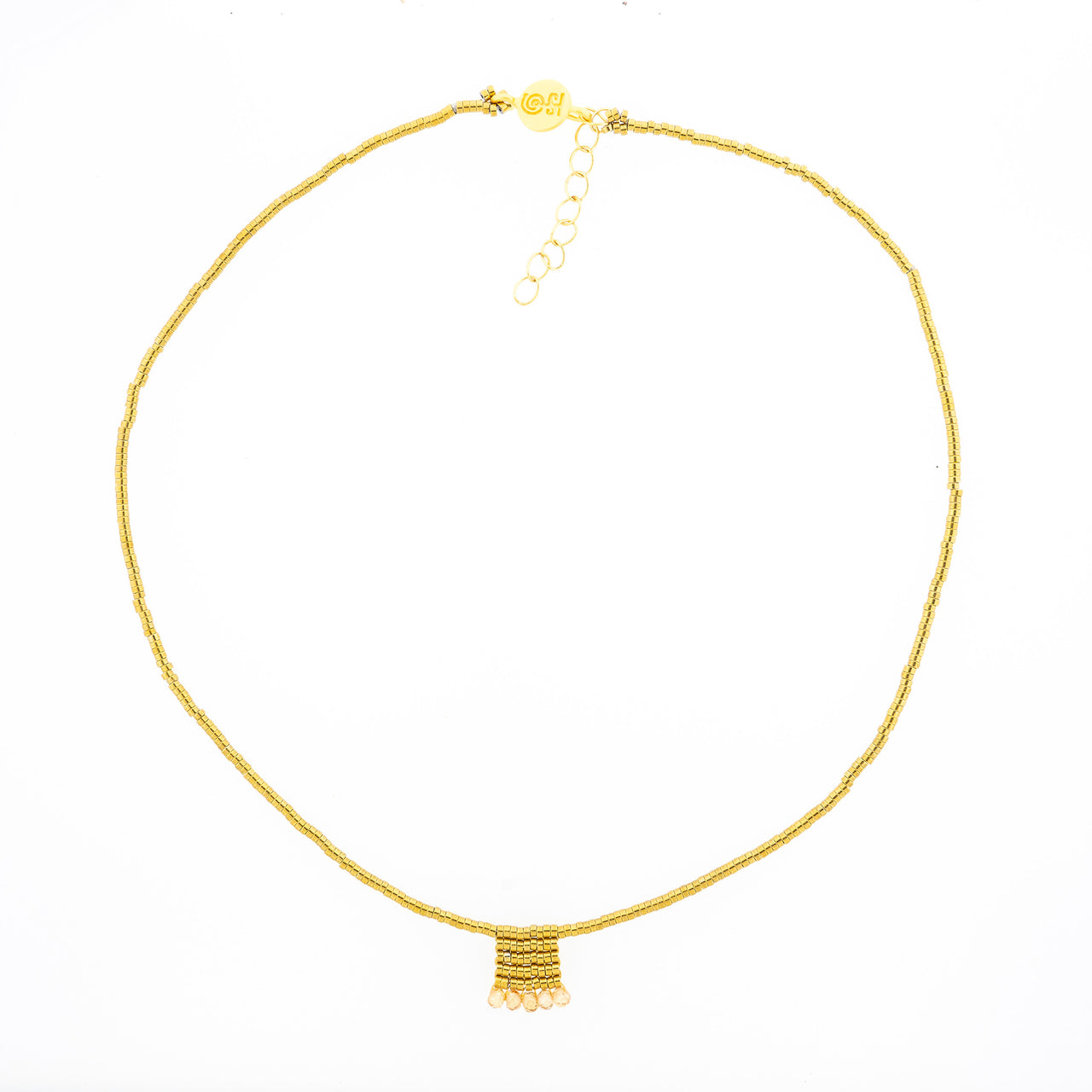 Collar Ange Dije Zirconia Beige