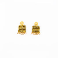 Thumbnail for Aretes Ange Circonia Beige