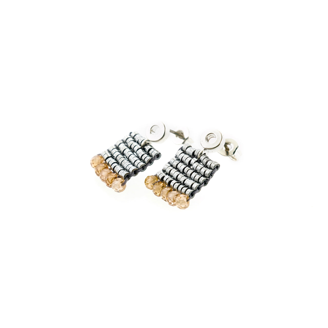 Aretes Ange Circonia Beige