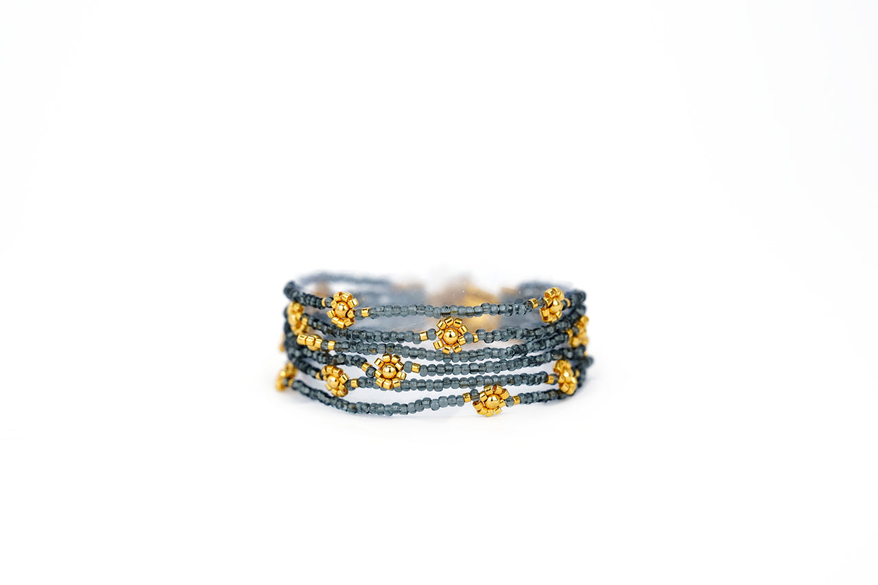 Brazalete cosecha 6 hilos dorado RX