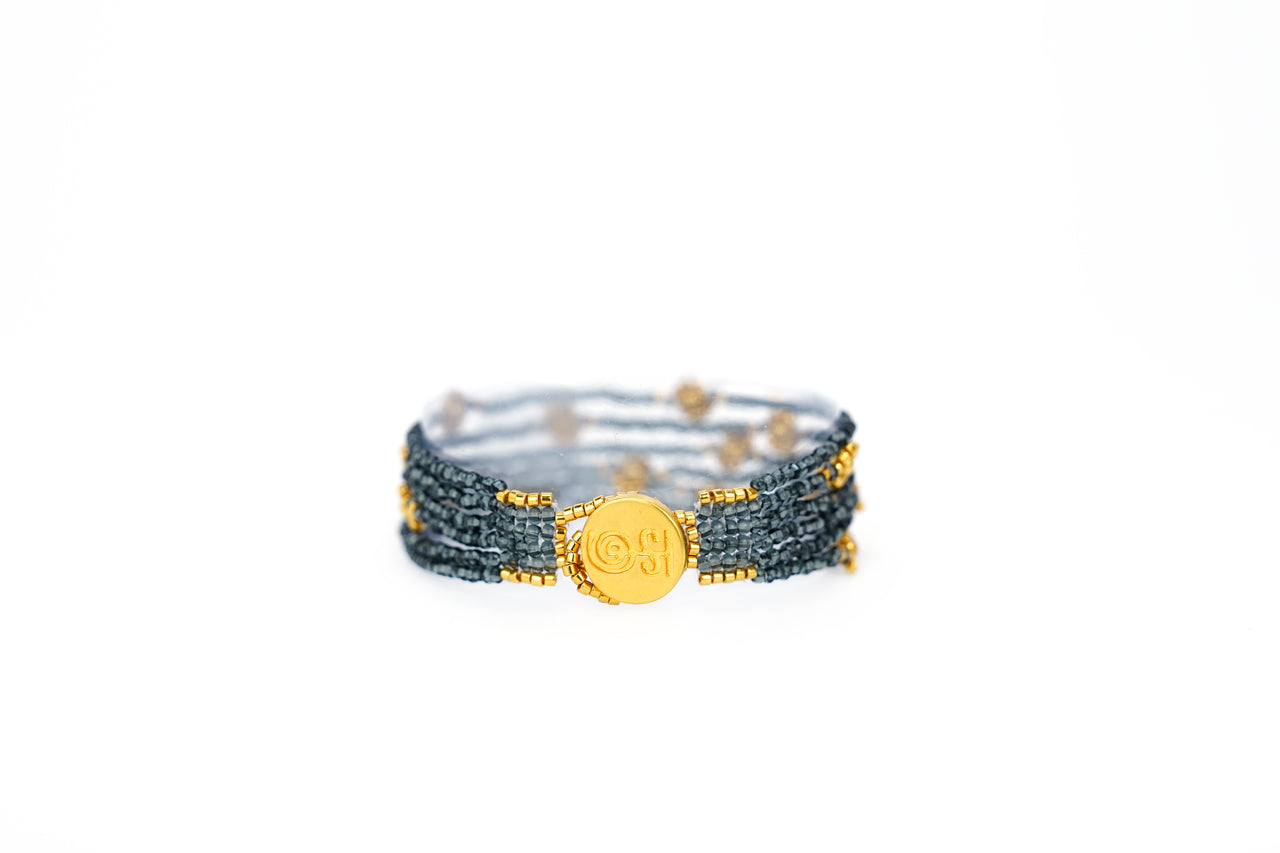Brazalete cosecha 6 hilos dorado RX