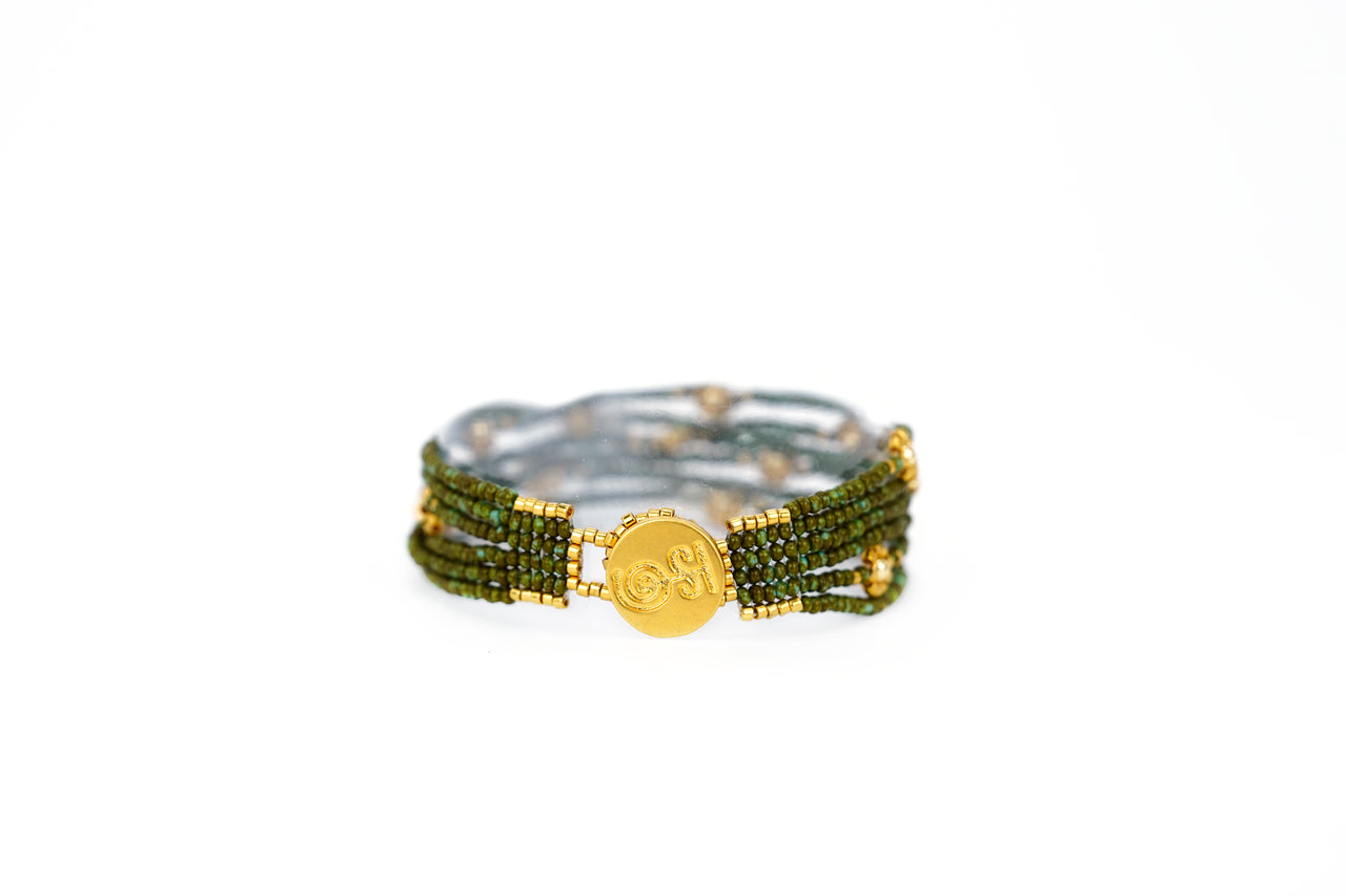 Brazalete cosecha 6 hilos dorado RX