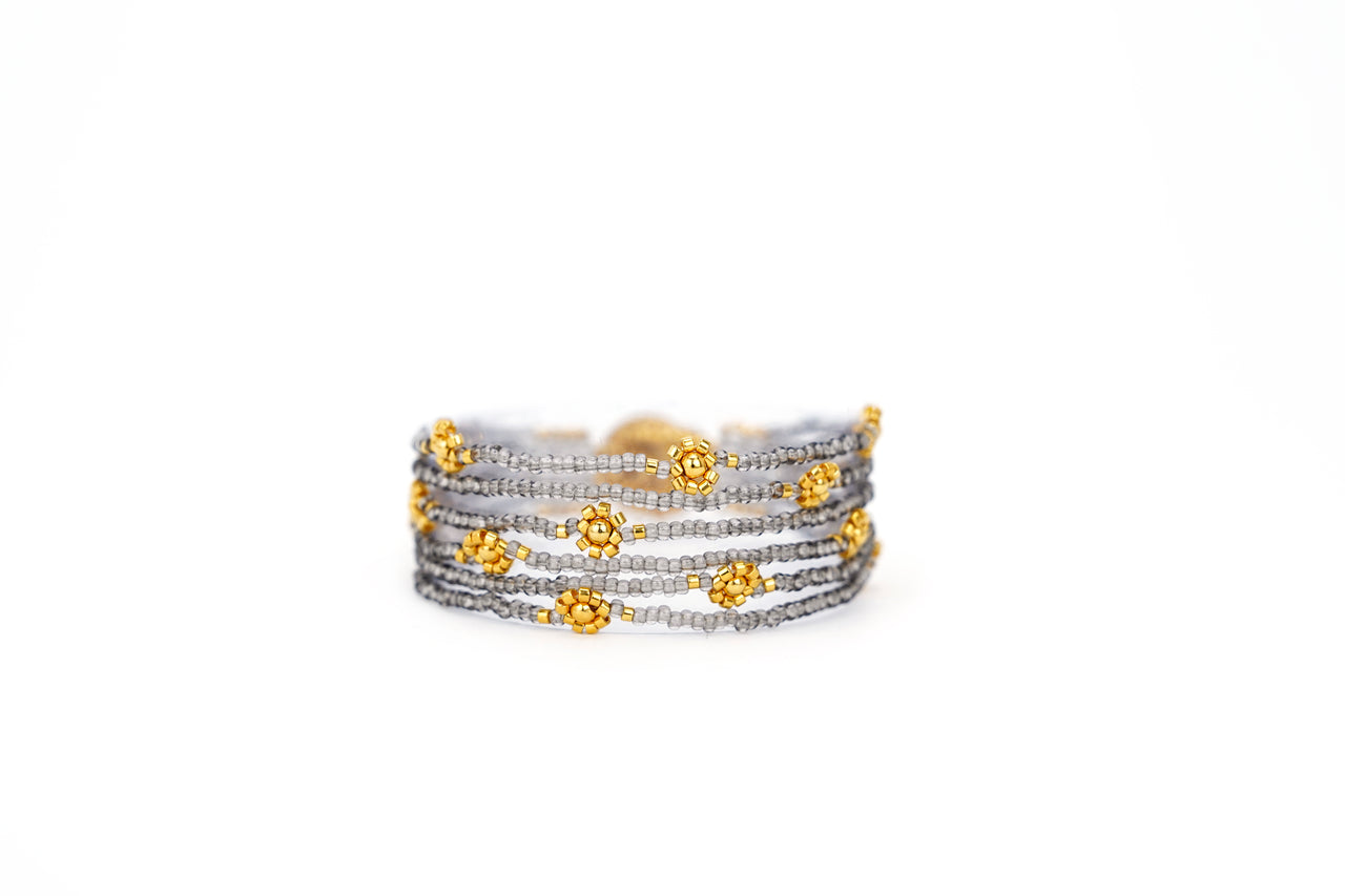 Brazalete cosecha 6 hilos dorado RX