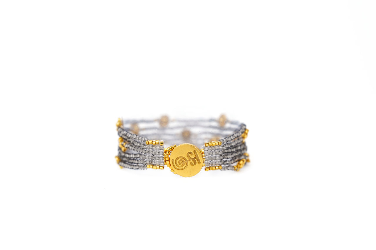 Brazalete cosecha 6 hilos dorado RX