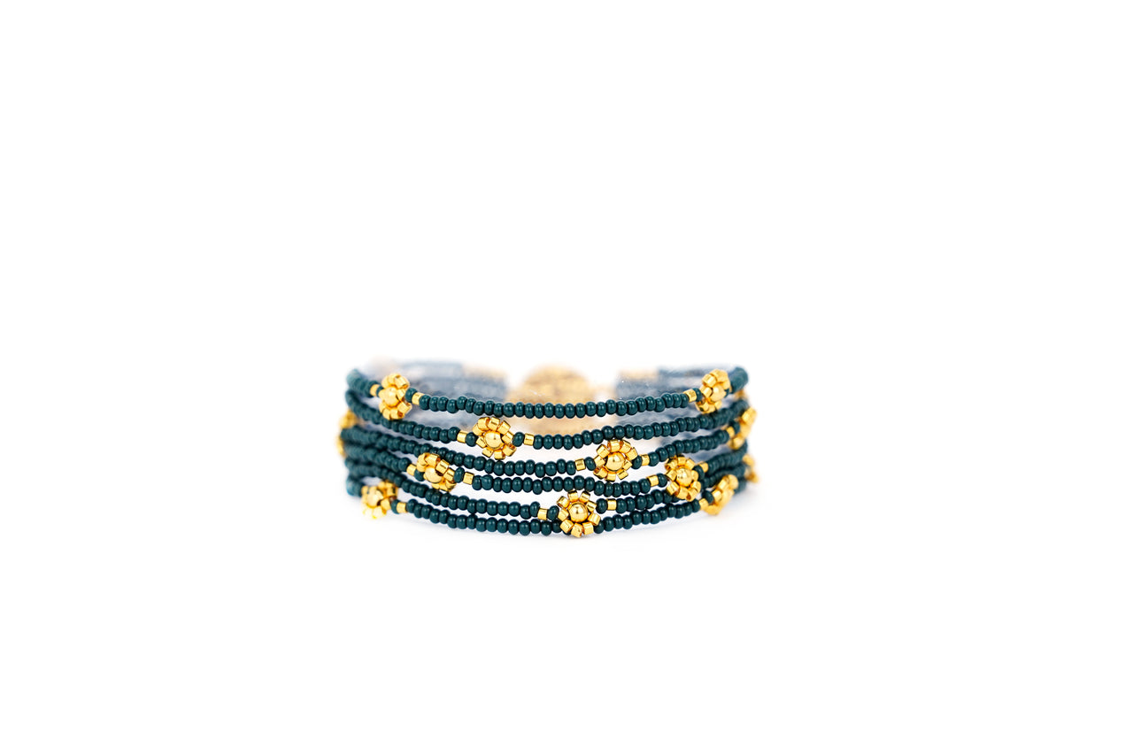 Brazalete cosecha 6 hilos dorado RX