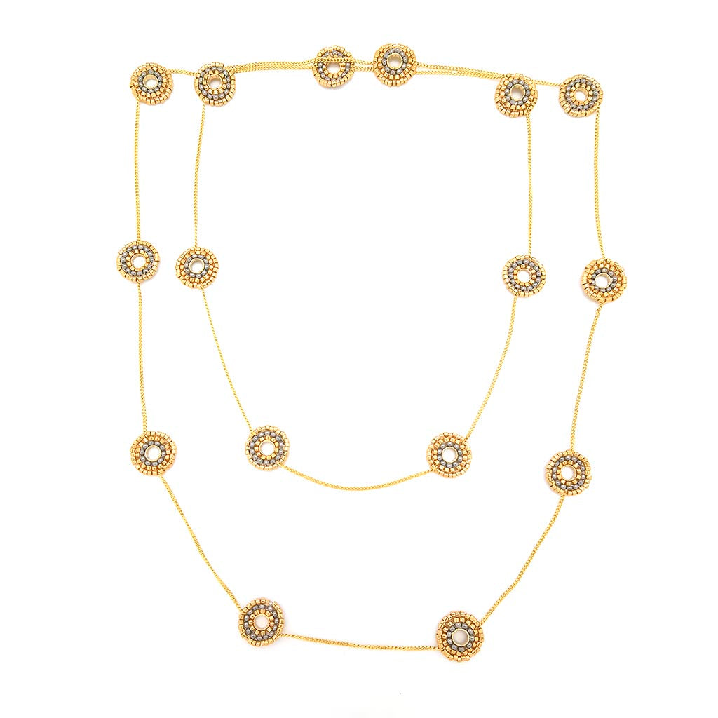 Taller de puntada LADRILLO CIRCULAR / collar Ciclos