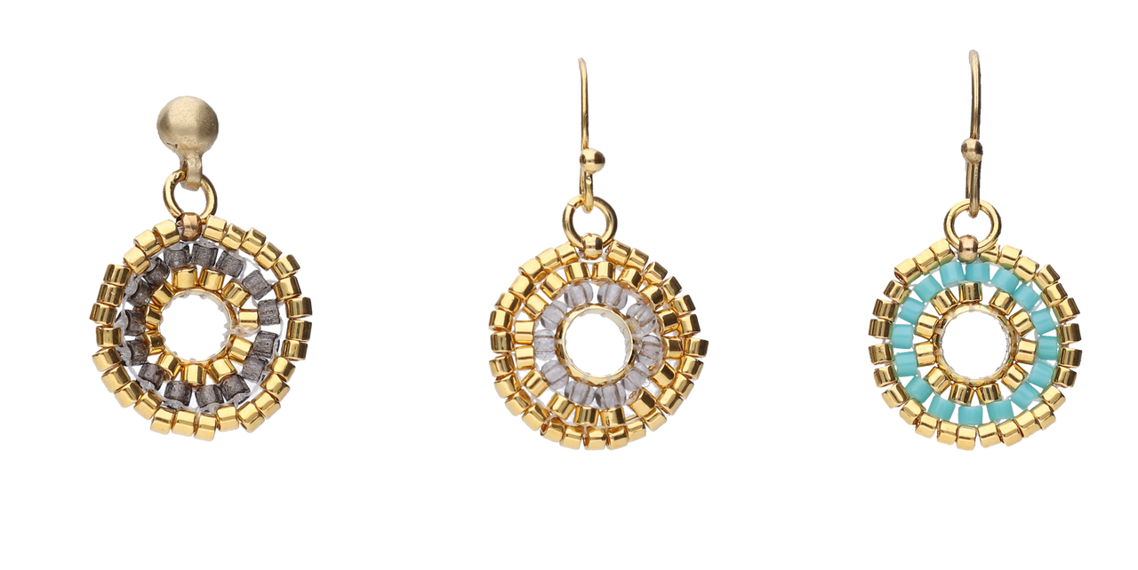 Taller de puntada LADRILLO CIRCULAR / collar Ciclos