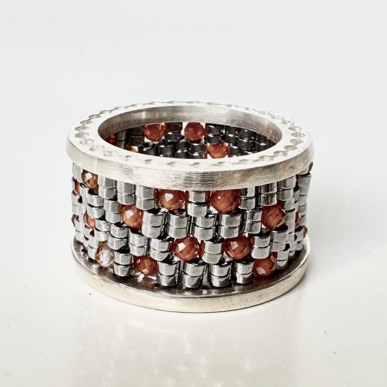 Taller de puntada PEYOTE RECTÁNGULO / Anillo.