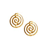 Aretes espiral dorados.