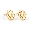 Aretes flor dorada.