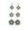 Aretes nomeolvides triples plata.