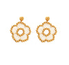 Aretes nomeolvides medianos dorado.