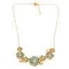 Collar 7 nomeolvides dorado.
