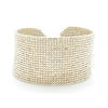 Brazalete Grueso Plata Metalico Plateado