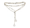 Collar enredable plata detalles negros